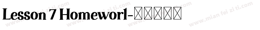 Lesson 7 Homeworl字体转换